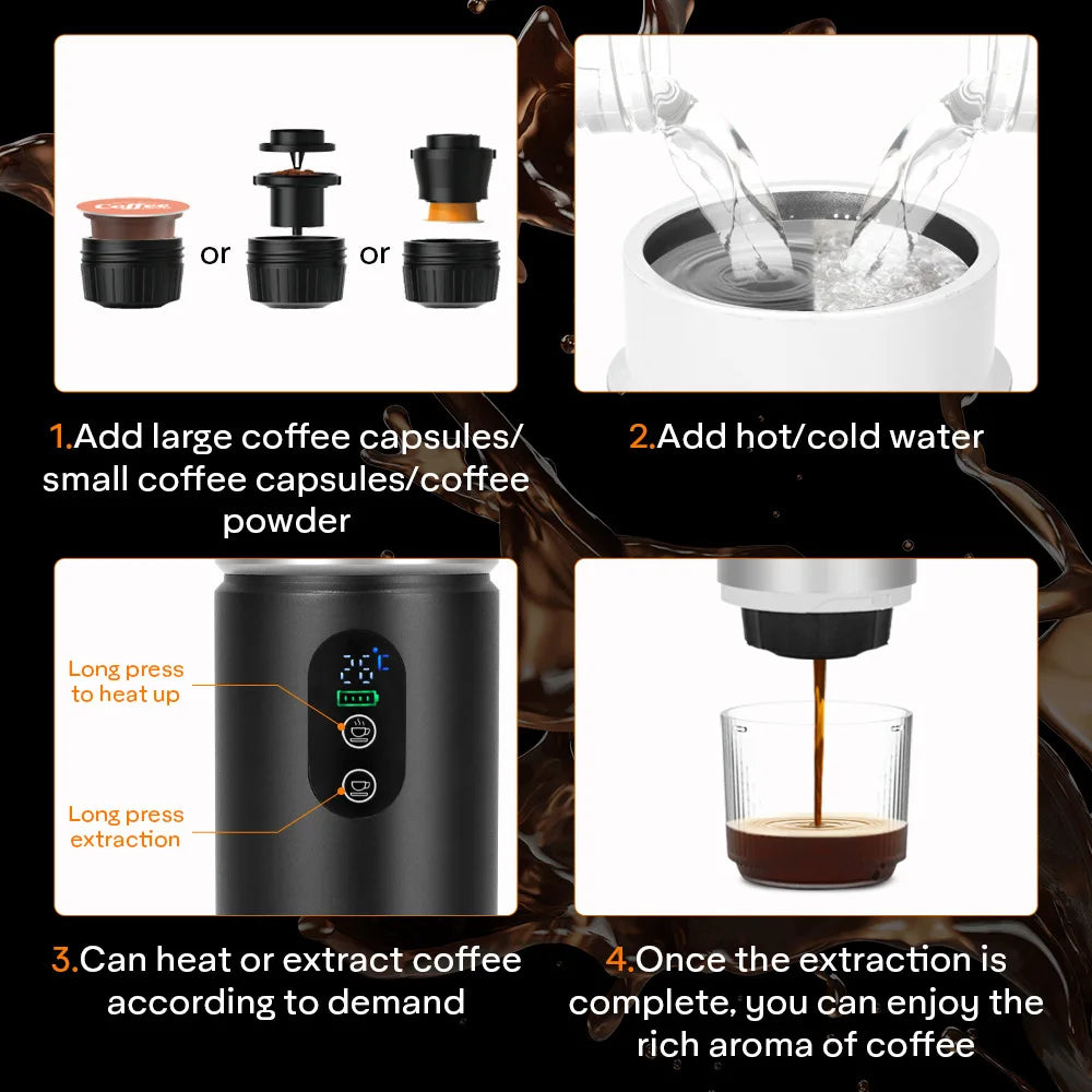 Cafetera Portátil de Espresso — Prepara Café en Cualquier Lugar