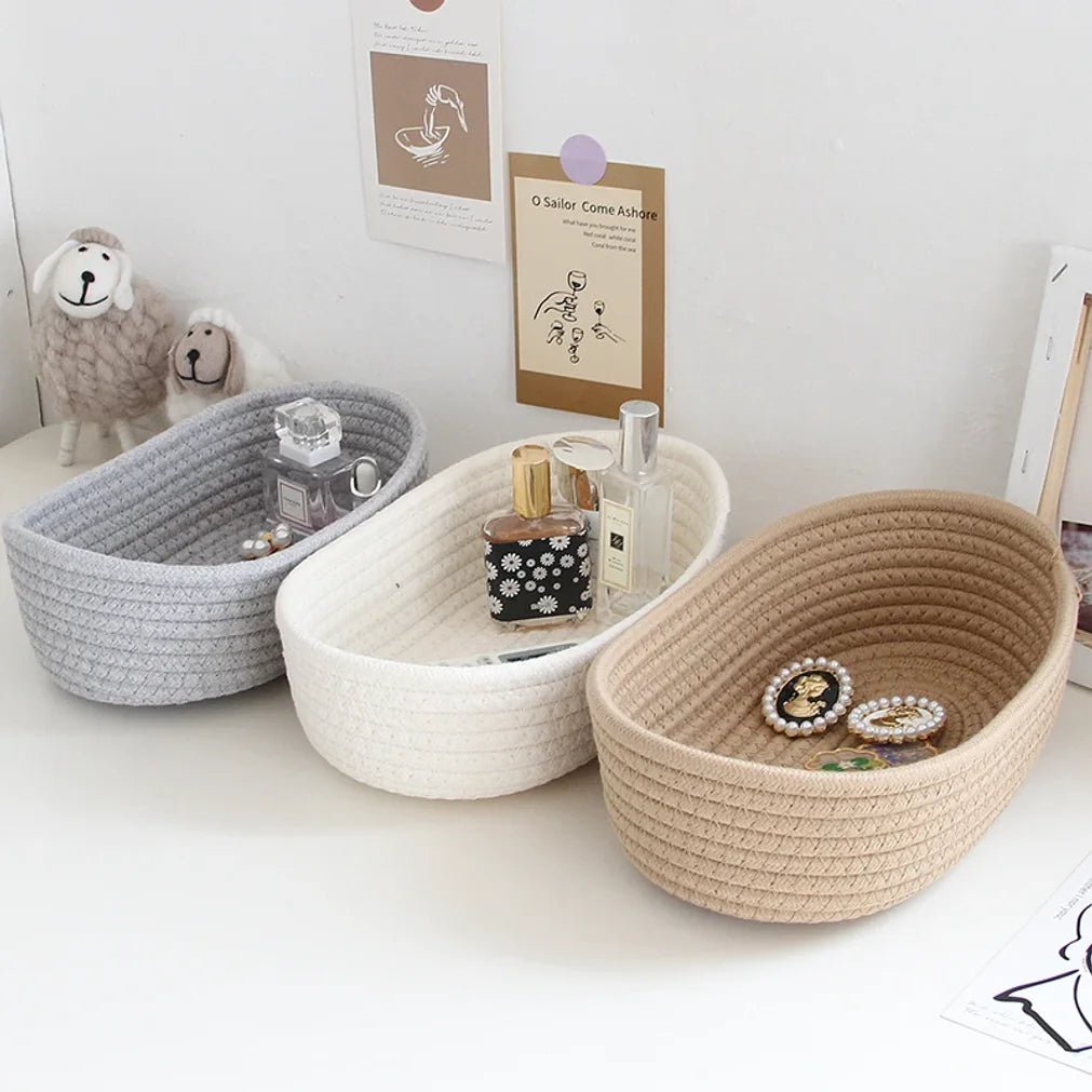Set de Canastas de Bambú Tejido — Diseño Minimalista Multiusos