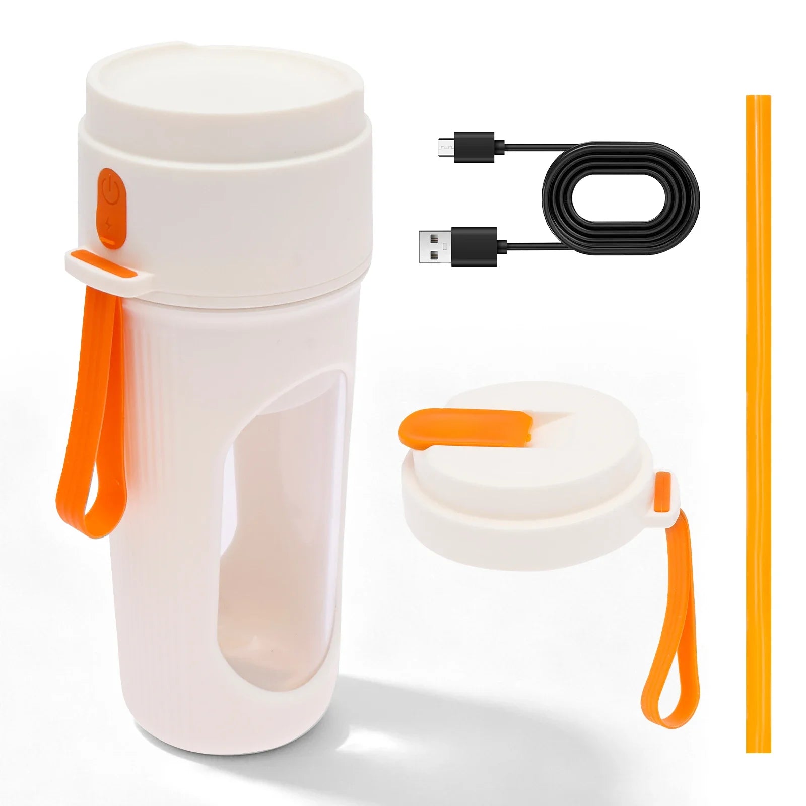 Vaso Licuadora Portátil — Cuchillas Ergonómicas y Tapa Doble Función