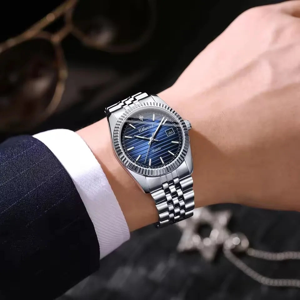 Reloj Clásico Chenxi en Acero Inoxidable — Diseño Elegante Multicolor