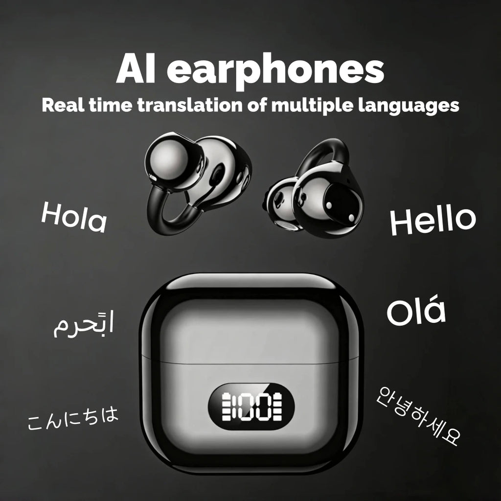 AirClip Pro – Audífonos Inalámbricos con Traductor IA | Clip Abierto + 30 Días de Batería