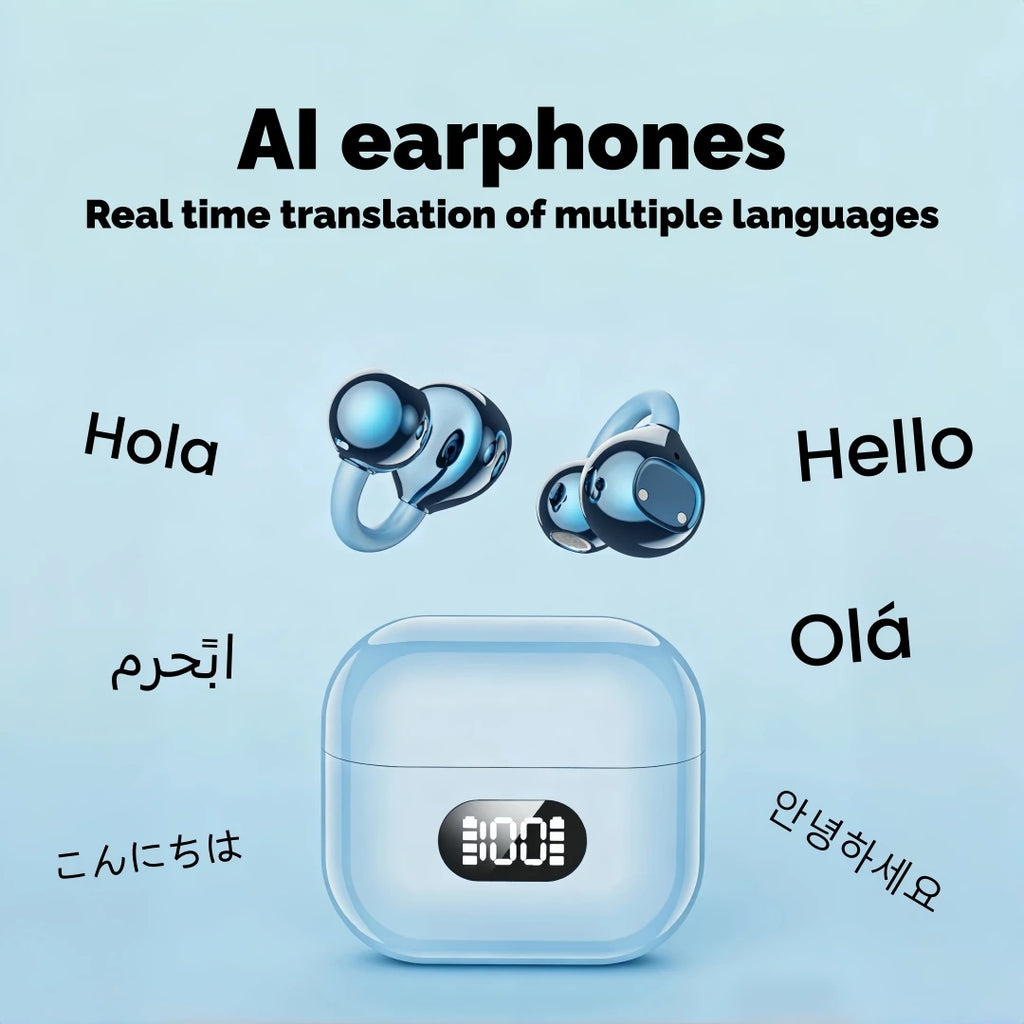AirClip Pro – Audífonos Inalámbricos con Traductor IA | Clip Abierto + 30 Días de Batería