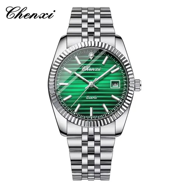 Reloj Clásico Chenxi en Acero Inoxidable — Diseño Elegante Multicolor